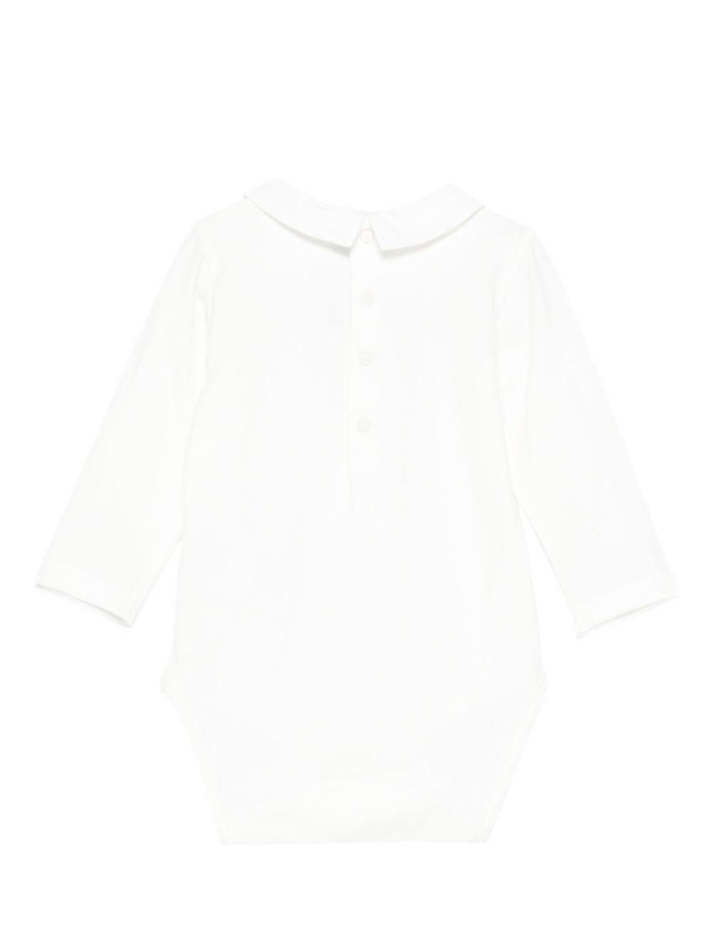 Tutina per neonati Tartine Et Chocolat bianca con colletto alla Peter Pan - Rubino Kids