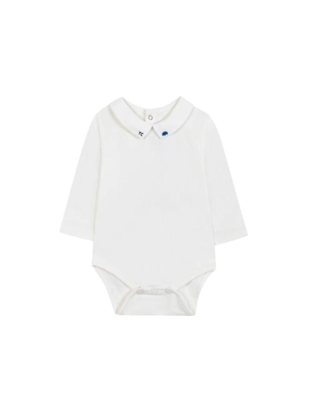 Tutina per neonati Tartine Et Chocolate bianca con dettaglio ricamato sul colletto - Rubino Kids