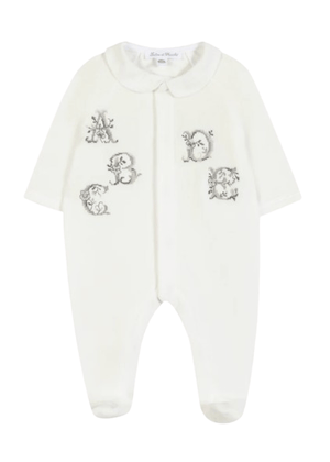 Tutina per neonati Tartine Et Chocolate bianca con lettere ricamate