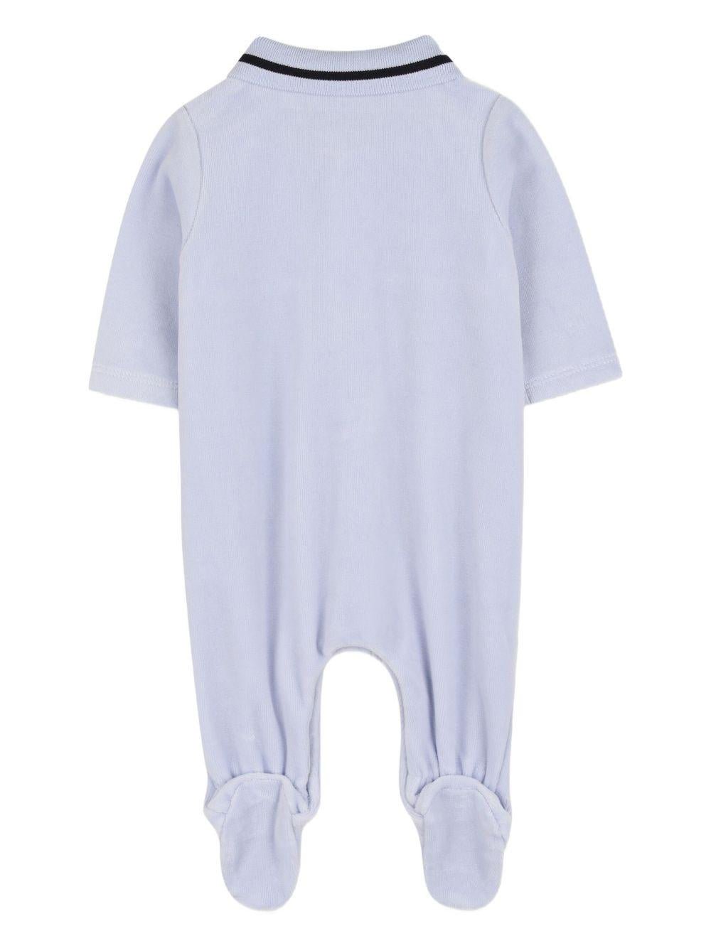 Tutina per neonato Boss Kids azzurra con colletto polo - Rubino Kids