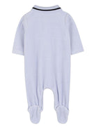 Tutina per neonato Boss Kids azzurra con colletto polo - Rubino Kids