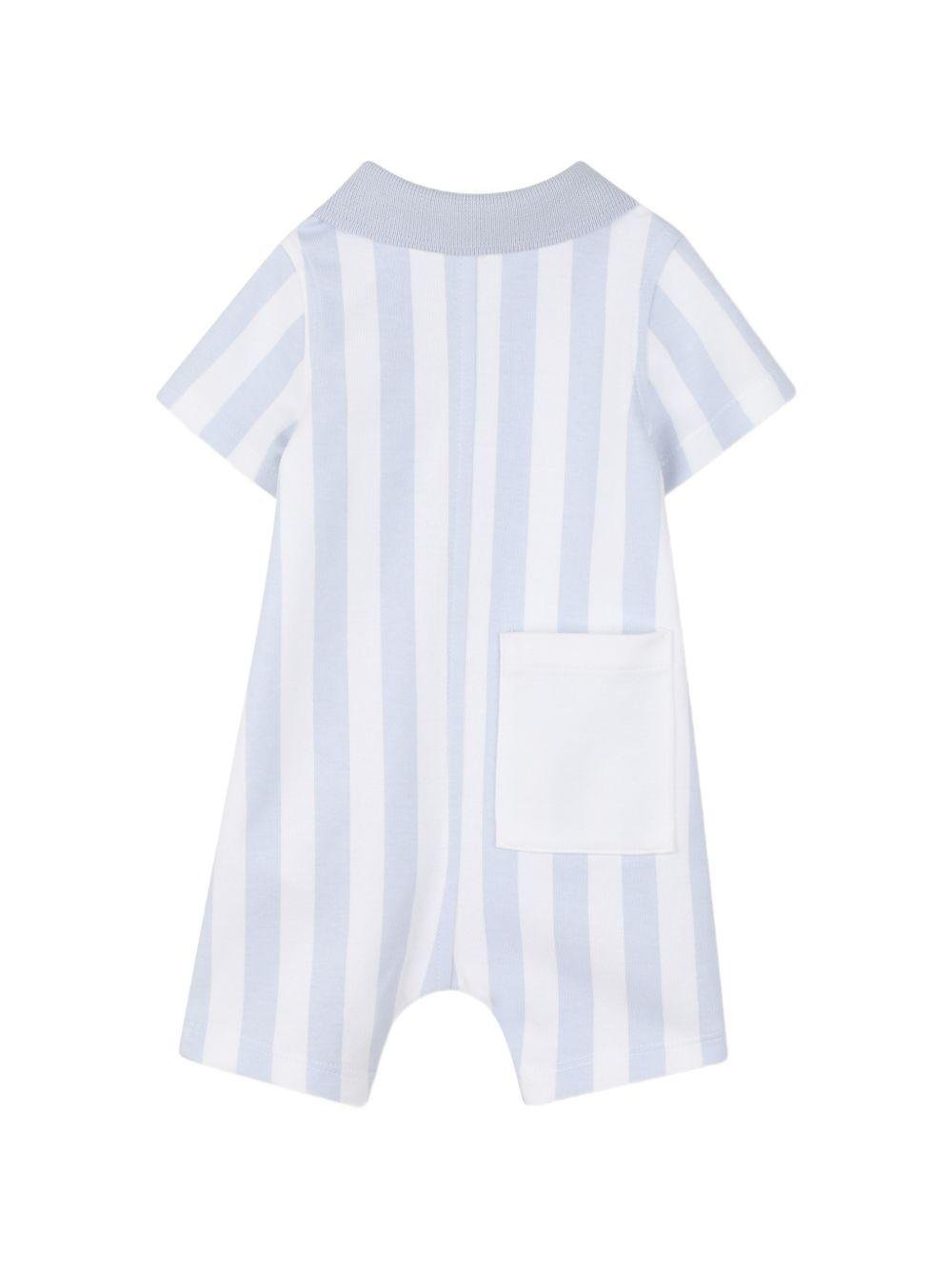 Tutina per neonato Boss Kids azzurra con motivo a righe verticali - Rubino Kids