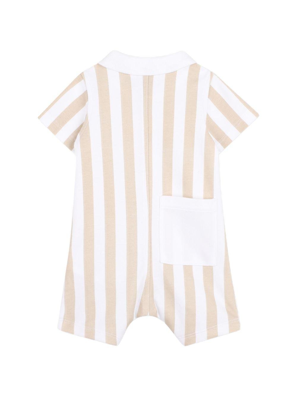 Tutina per neonato Boss Kids beige con motivo a righe verticali - Rubino Kids