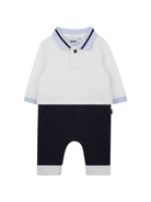 Tutina per neonato Boss Kids blu con colletto stile polo - Rubino Kids