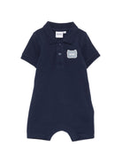 Tutina per neonato Boss Kids blu con dettaglio applicato - Rubino Kids