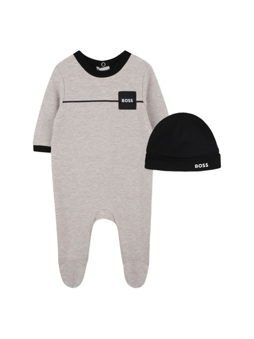 Tutina per neonato Boss kidswear con cappellino e applicazione logo - Rubino Kids