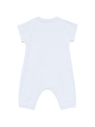 Tutina per neonato Burberry Kids azzurra con stampa grafica orsetto sul davanti - Rubino Kids