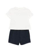 Tutina per neonato Emporio Armani Kids bianco con applicazione - Rubino Kids