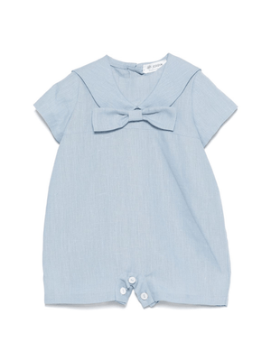 JESURUM BABY Edoardo baby romper in light blue with bow detail