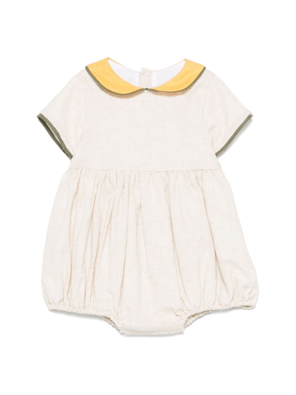 Tutina per neonato La Stupenderia beige con colletto a contrasto - Rubino Kids