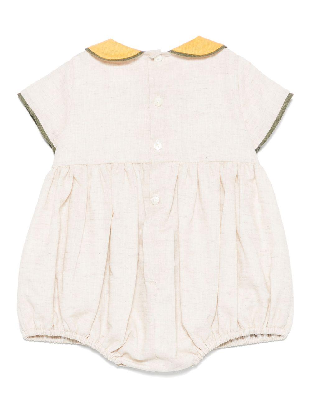Tutina per neonato La Stupenderia beige con colletto a contrasto - Rubino Kids