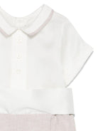 Tutina per neonato La Stupenderia beige con inserti - Rubino Kids