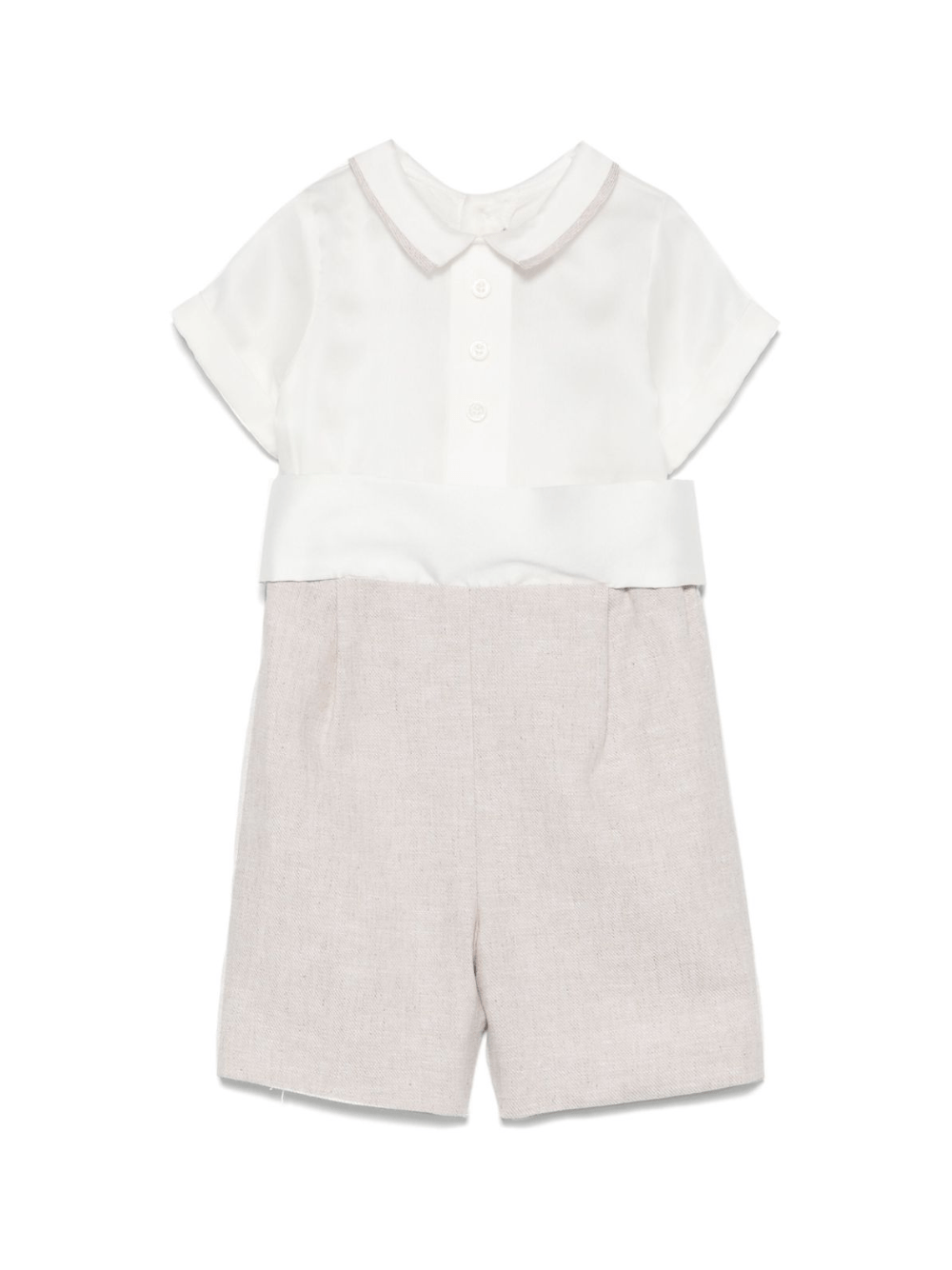 Tutina per neonato La Stupenderia beige con inserti - Rubino Kids