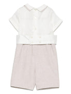 Tutina per neonato La Stupenderia beige con inserti - Rubino Kids