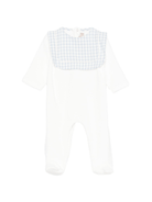 Tutina per neonato La Stupenderia bianca con pannelli a quadretti - Rubino Kids