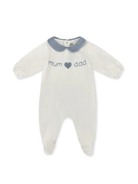 Tutina per neonato La Stupenderia bianca con ricamo "mum and dad" - Rubino Kids