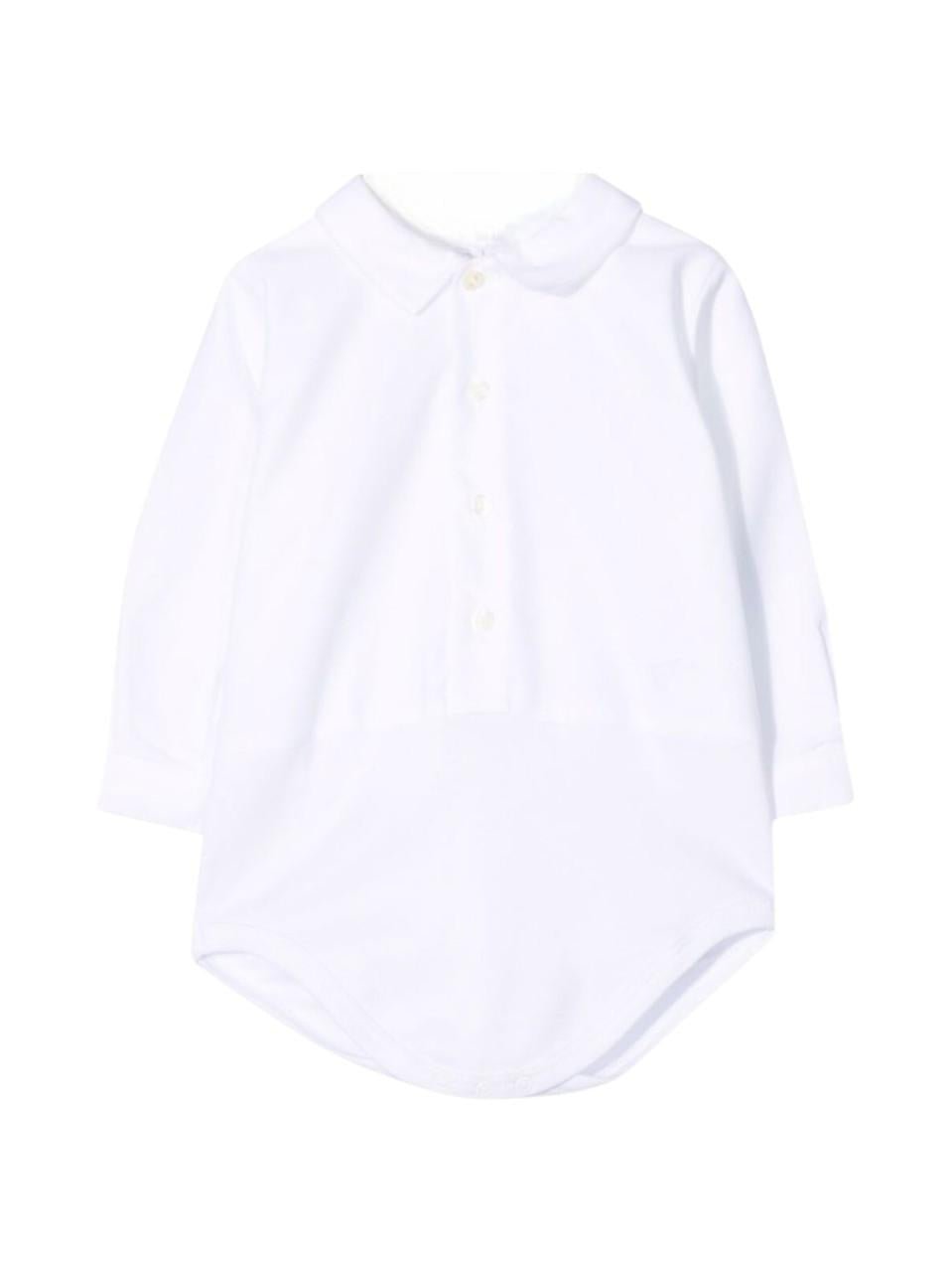 Tutina per neonato Mariella Ferrari bianca con colletto classico - Rubino Kids