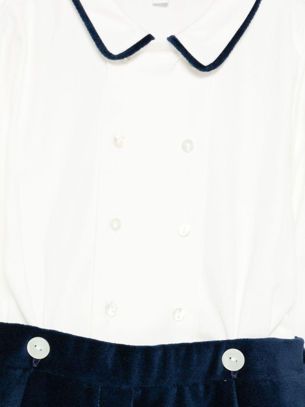 Tutina per neonato Mariella Ferrari blu con colletto classico - Rubino Kids