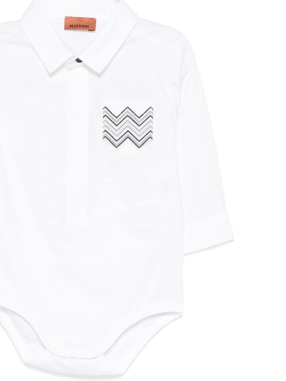 Tutina per neonato Missoni Kids bianca con motivo a zigzag - Rubino Kids