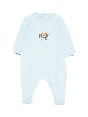 Tutina per neonato Moschino Kids azzurra con motivo Teddy Bear