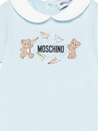 Tutina per neonato Moschino Kids azzurra con stampa Teddy Bear - Rubino Kids