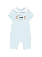 Tutina per neonato Moschino Kids azzurra con stampa Teddy Bear - Rubino Kids