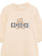 Tutina per neonato Moschino Kids beige con stampa grafica orsetto - Rubino Kids