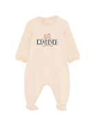 Tutina per neonato Moschino Kids beige con stampa grafica orsetto - Rubino Kids
