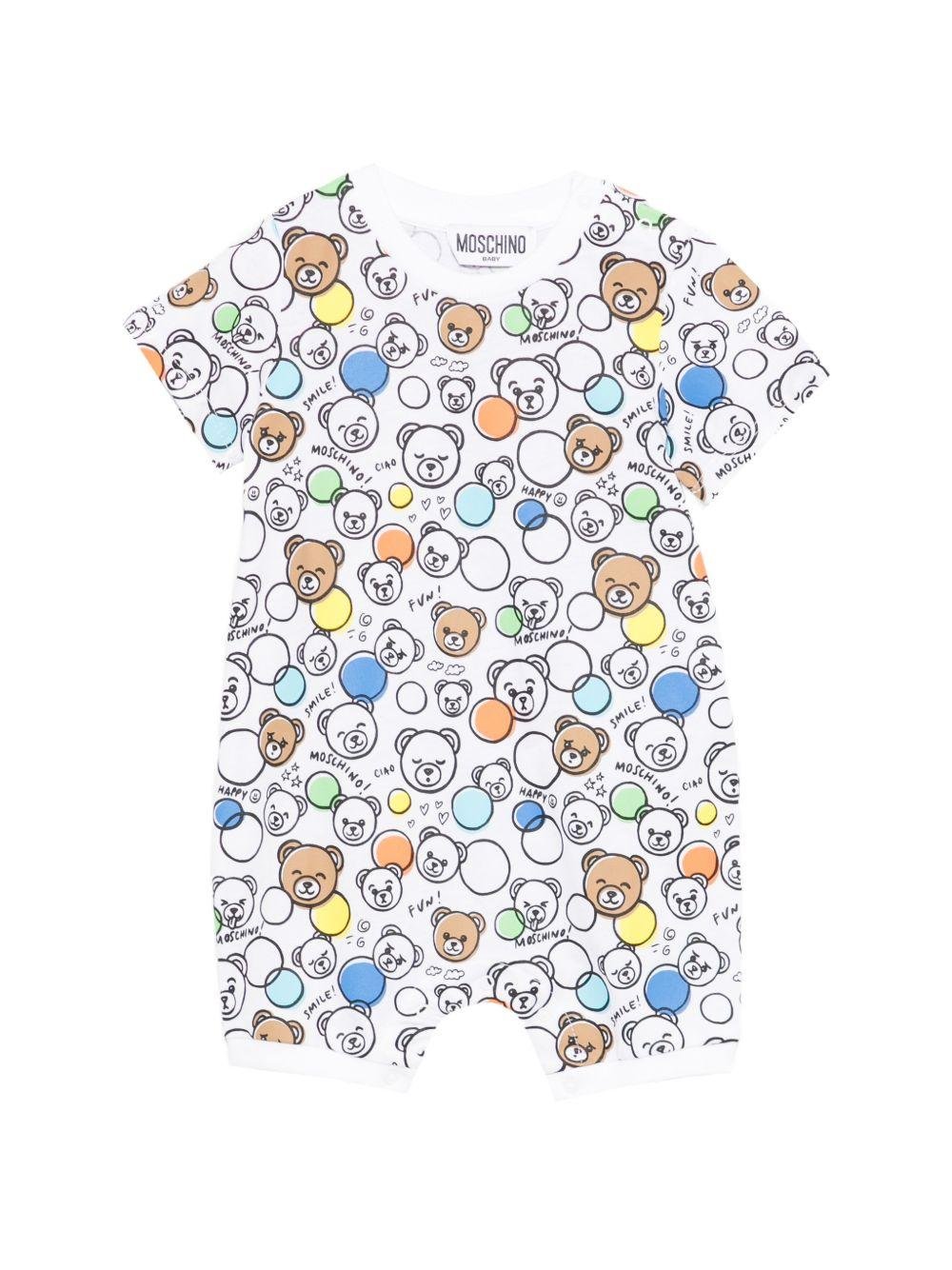 Tutina per neonato Moschino Kids multicolore com stampa grafica all - over - Rubino Kids