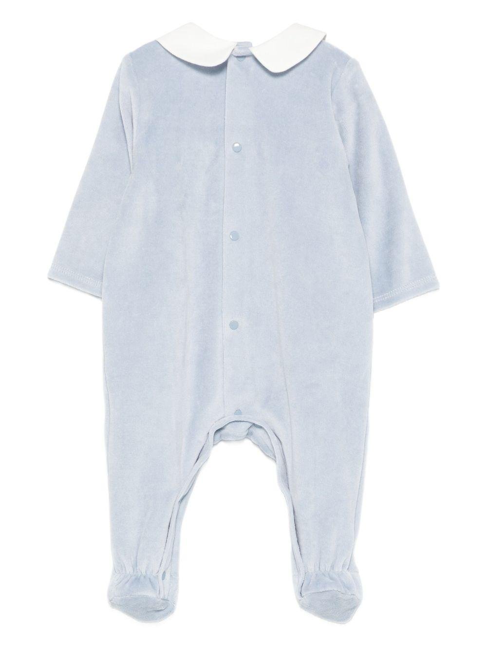 Tutina per neonato Paz Rodrìguez azzurro con colletto alla Peter Pan - Rubino Kids