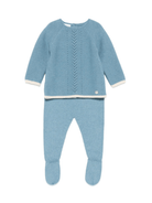 Tutina per neonato Paz Rodriguez blu con motivo testurizzato - Rubino Kids