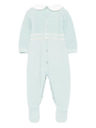 Tutina per neonato Paz Rodríguez verde con colletto alla Peter Pan - Rubino Kids