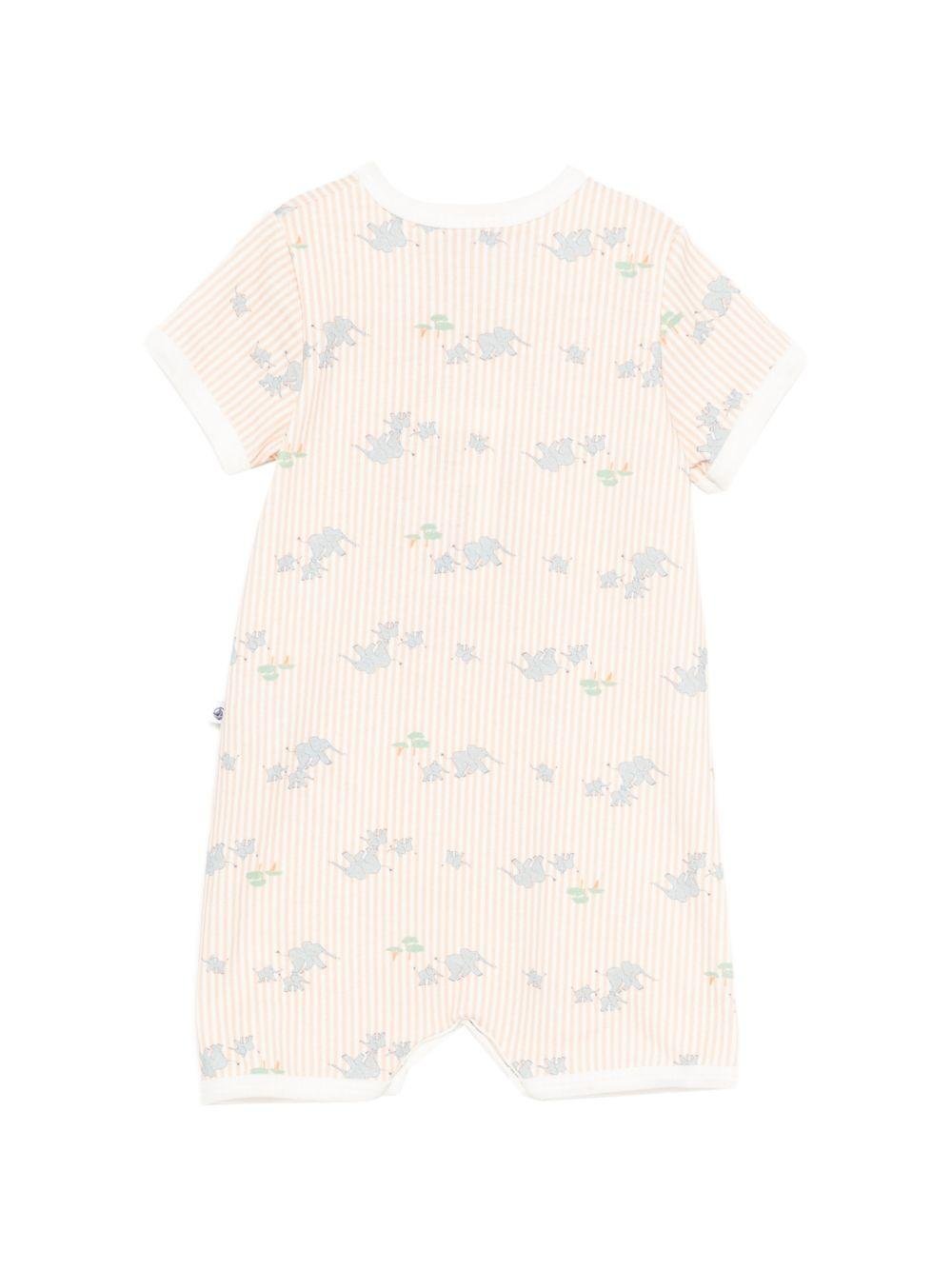 Tutina per neonato Petit Bateau arancione con design a righe verticali - Rubino Kids