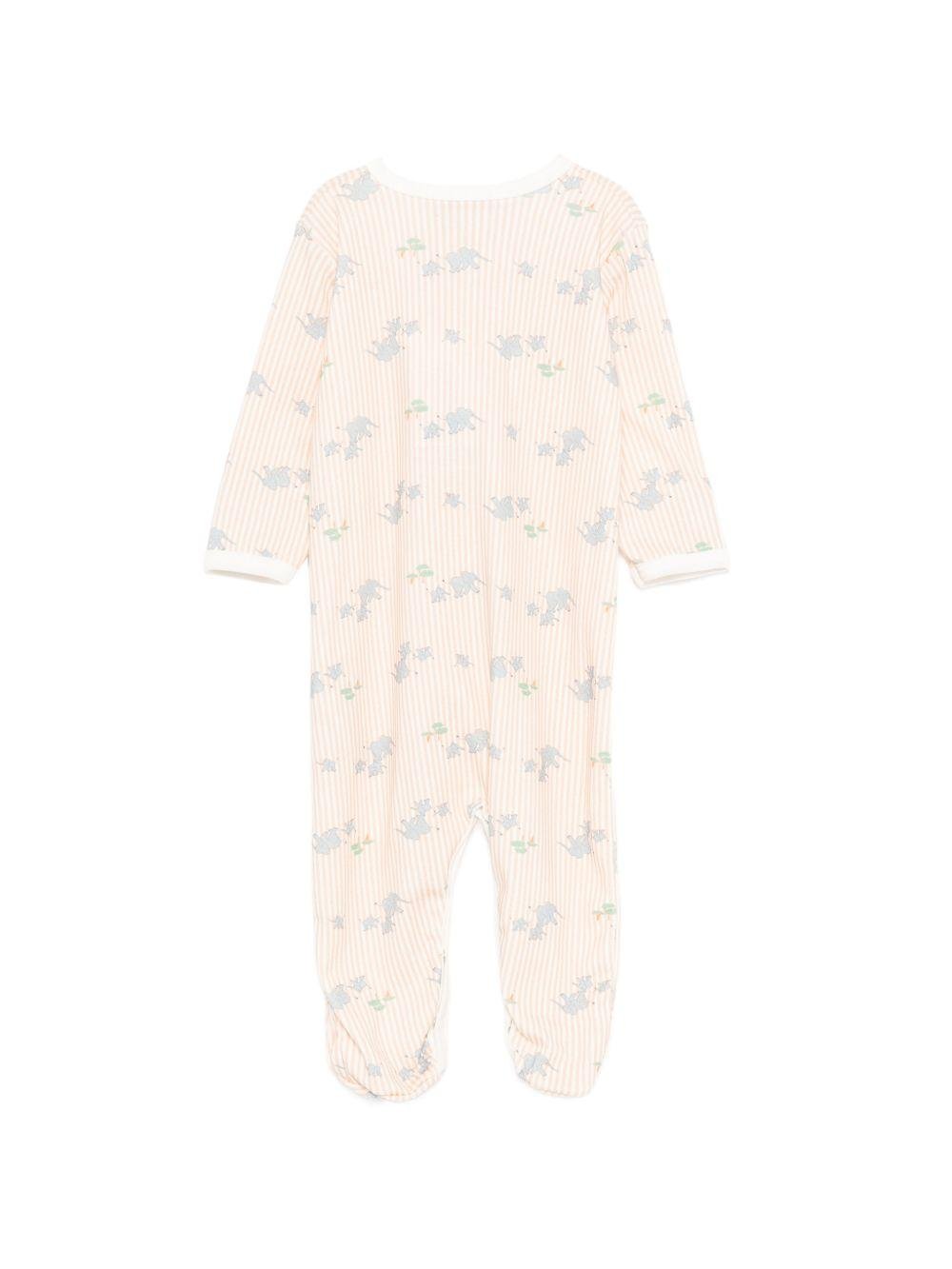 Tutina per neonato Petit Bateau arancione con stampa animali all - over - Rubino Kids