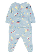 Tutina per neonato Petit Bateau azzurra con stampa all - over - Rubino Kids