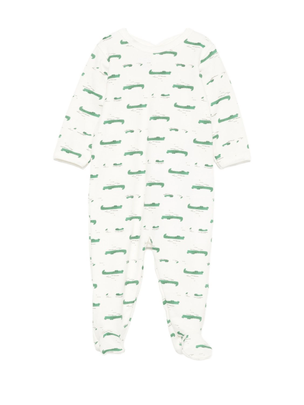 Tutina per neonato Petit Bateau bianca con stampa coccodrillo - Rubino Kids