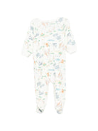 Tutina per neonato Petit Bateau bianca con stampa grafica animali all - over - Rubino Kids