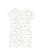 Tutina per neonato Petit Bateau bianca con stampa grafica animalier all - over - Rubino Kids