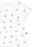 Tutina per neonato Petit Bateau bianco con stampa animali all - over - Rubino Kids