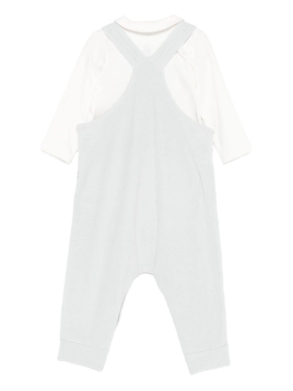 Tutina per neonato Petit Bateau blu con logo ricamato - Rubino Kids