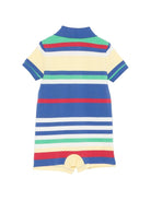 Tutina per neonato Polo Ralph Lauren Kids multicolore con caratteristico motivo Polo Pony - Rubino Kids