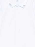 Tutina per neonato Tartin Et Chocolat azzurra con colletto ricamato - Rubino Kids