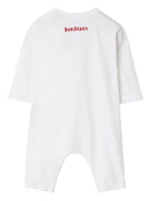 Tutina Thomas Bear per neonata Burberry Kids bianca con stampa con logo sul retro - Rubino Kids