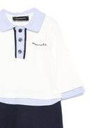 Tutine per neonato Monnalisa blu con ricamo con logo - Rubino Kids