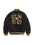 Varsity Arrow Sketch per bambino Off - White Kids nero con orlo e polsini a coste - Rubino Kids