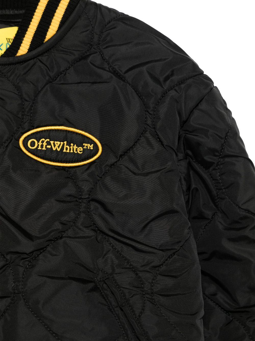 Varsity Arrow Sketch per bambino Off - White Kids nero con orlo e polsini a coste - Rubino Kids