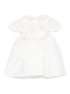 Vestito per neonata Mariella Ferrari bianco con colletto con bordo in pizzo - Rubino Kids