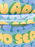 Zaino graffiti per bambini Stella McCartney Kids azzurro con scritte all - over - Rubino Kids