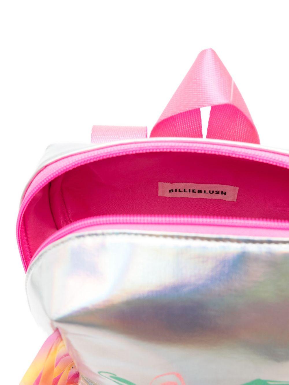 Zaino per bambina Billieblush argento con frange stampa zebra - Rubino Kids