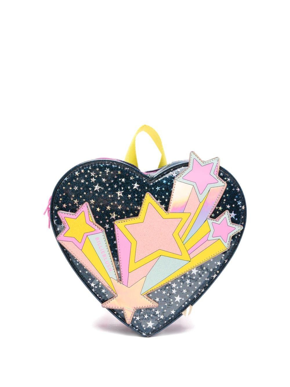 Zaino per bambina Billieblush blu a forma di cuore decorato con stelle - Rubino Kids